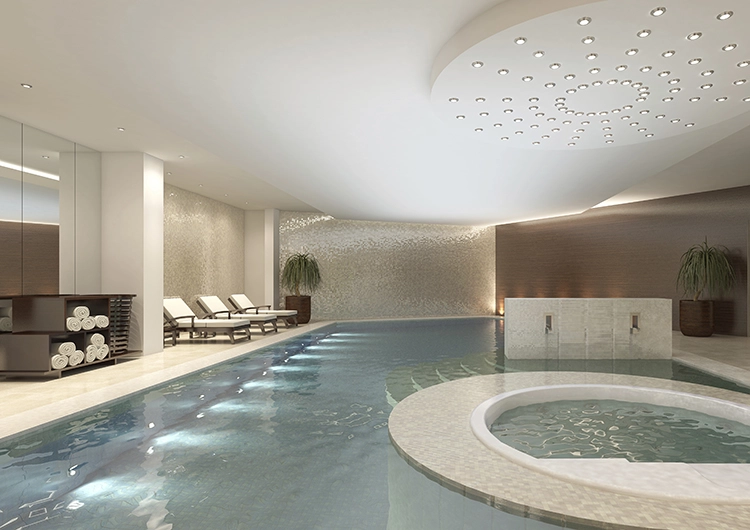 Befestigungen rund um Schwimmbäder und Duschanlagen